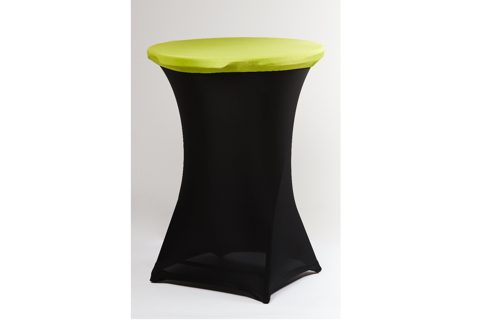 SCHWARZE SPANDEX TISCHHUSSE MIT APFELGRÜNEM OBERTEIL 