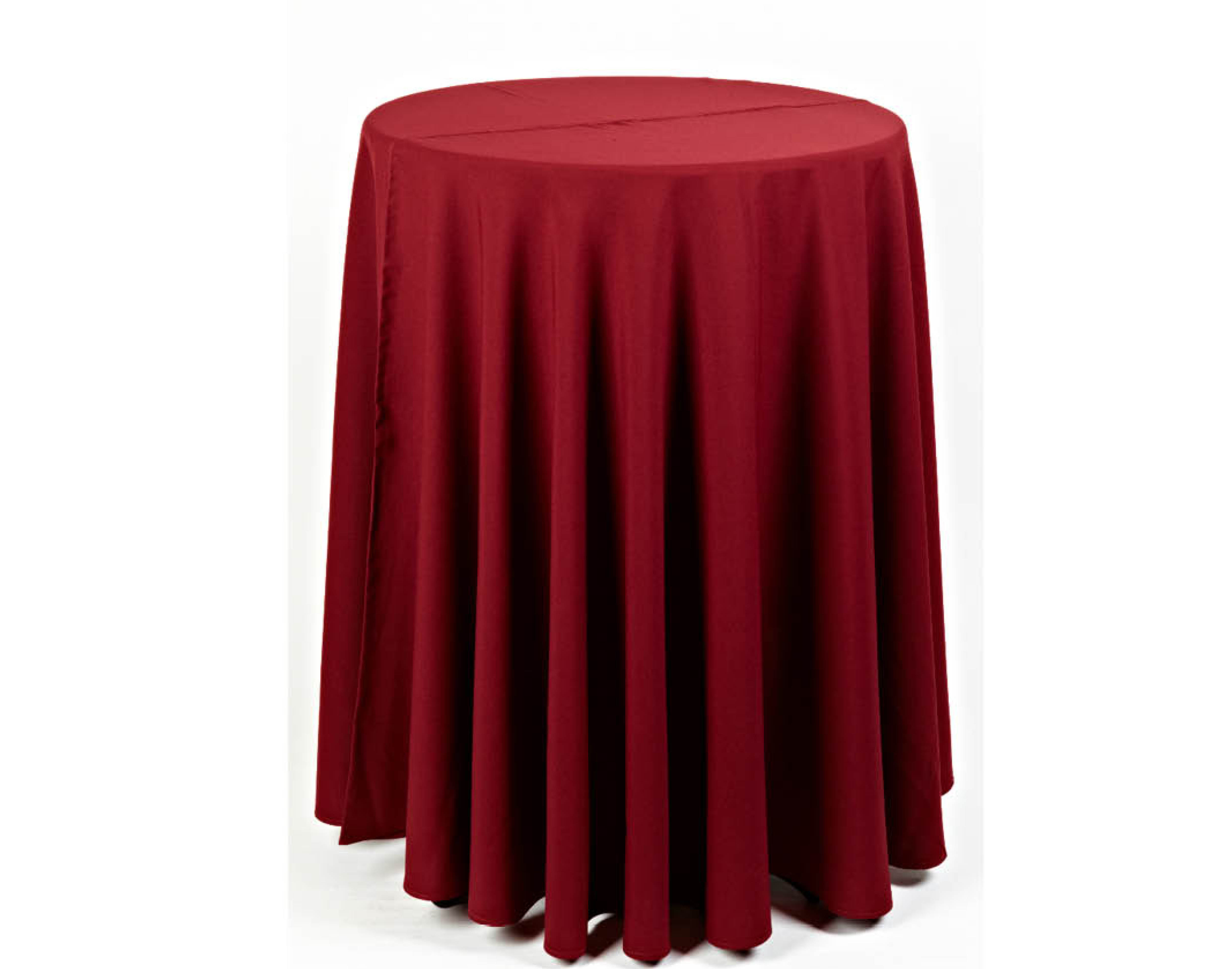 RUNDE TISCHDECKE BURGUNDER