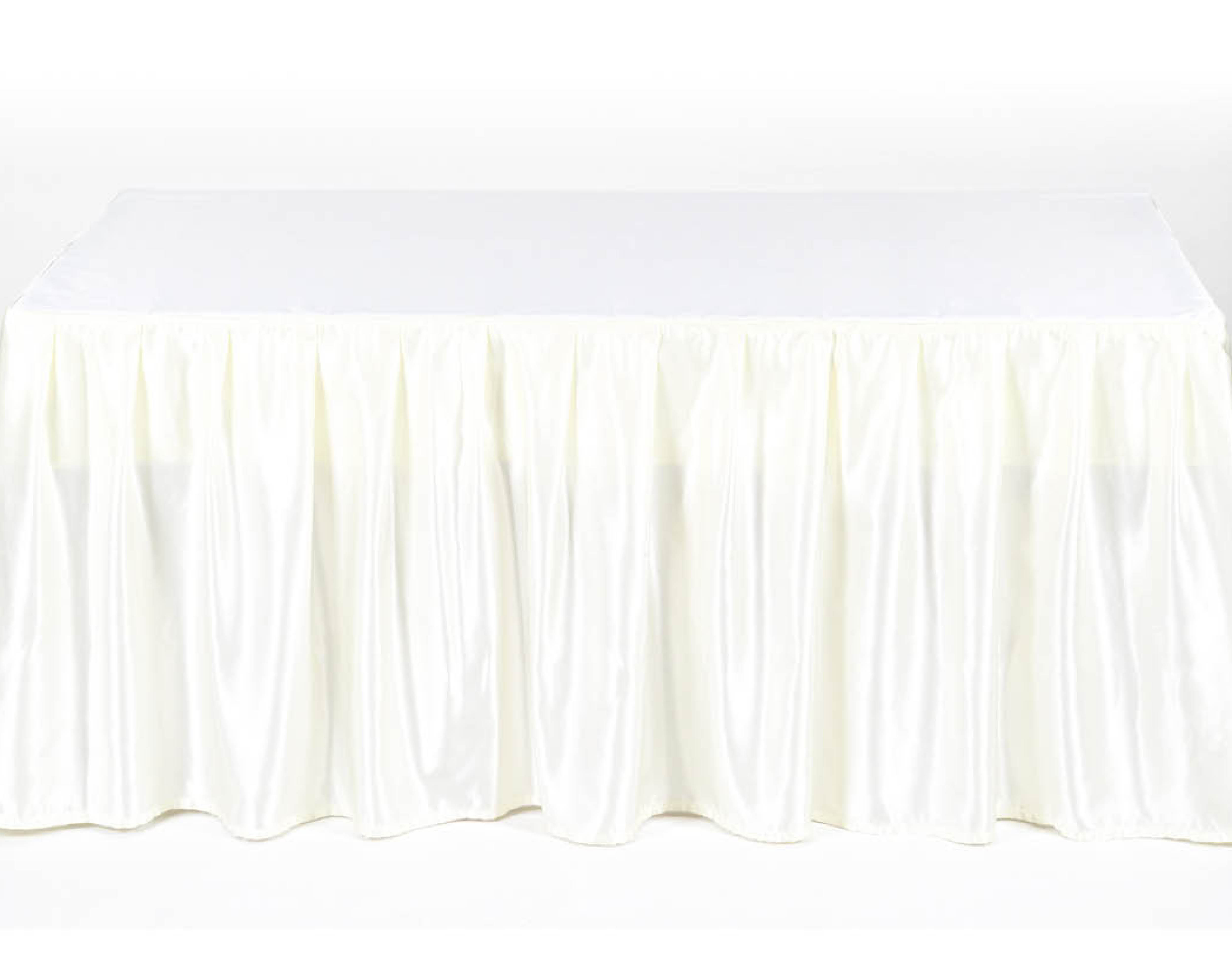 TISCHROCK (wellig) WEISS 4m