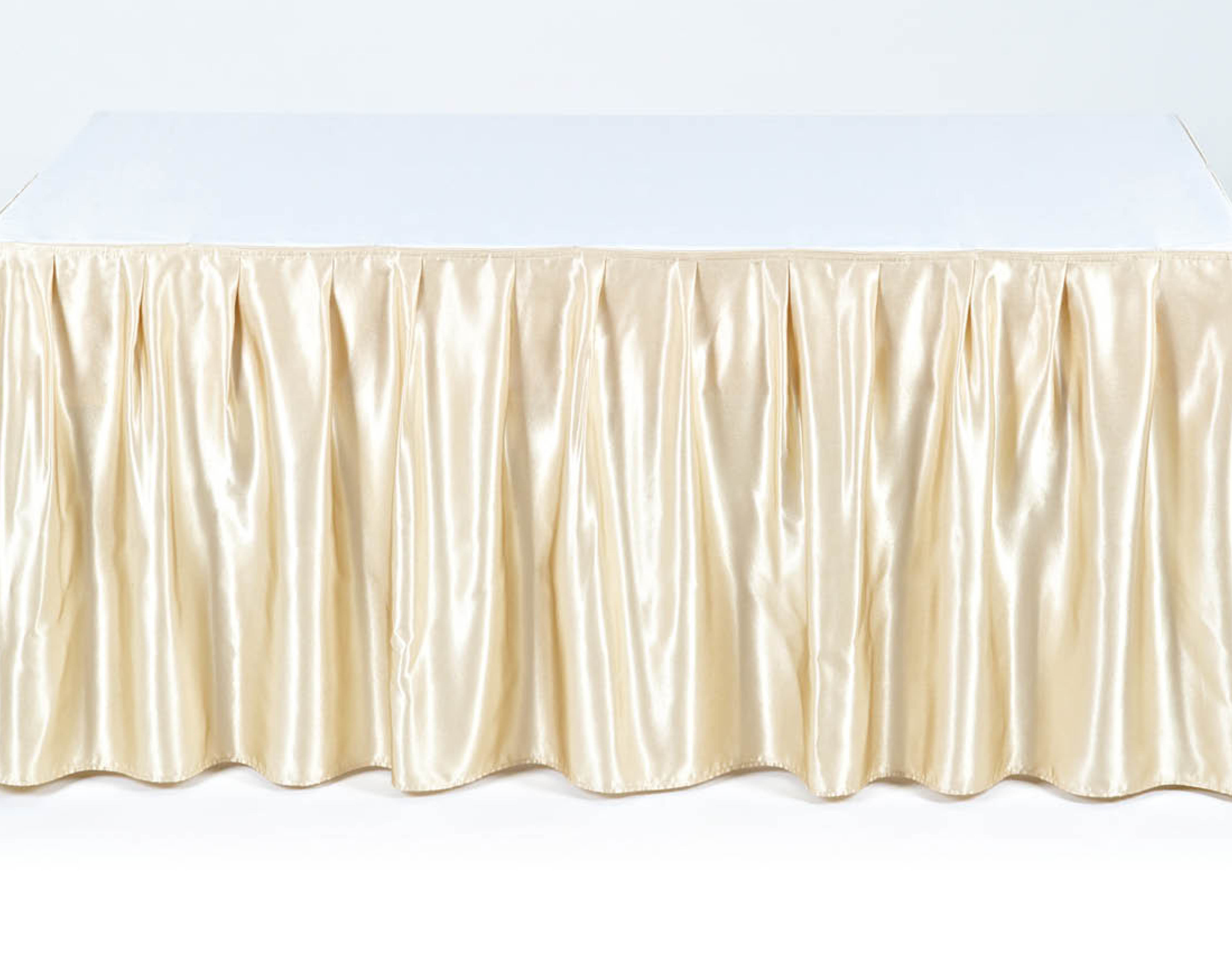 TISCHROCK (wellig) CHAMPAGNE 4m