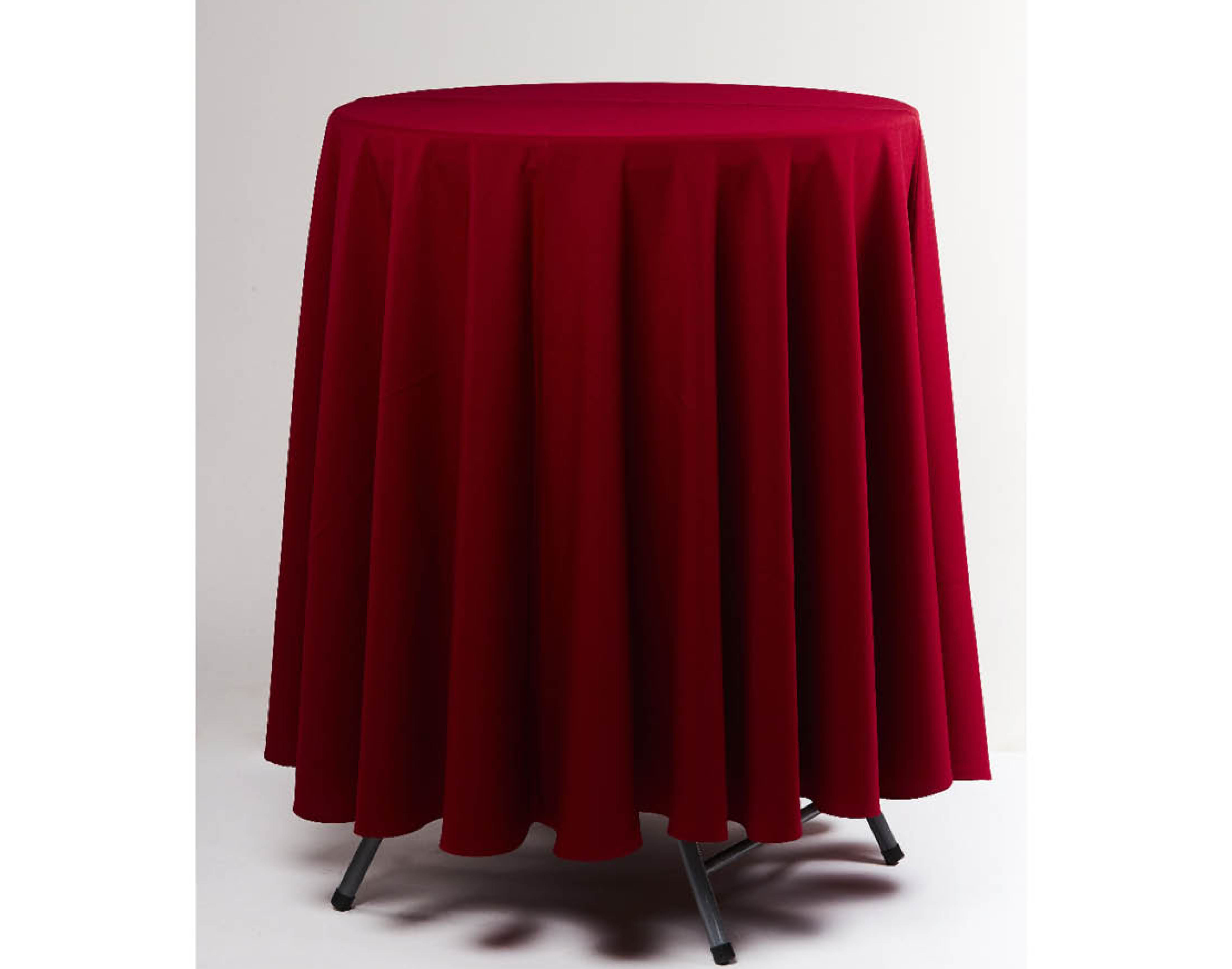 RUNDE TISCHDECKE ROT