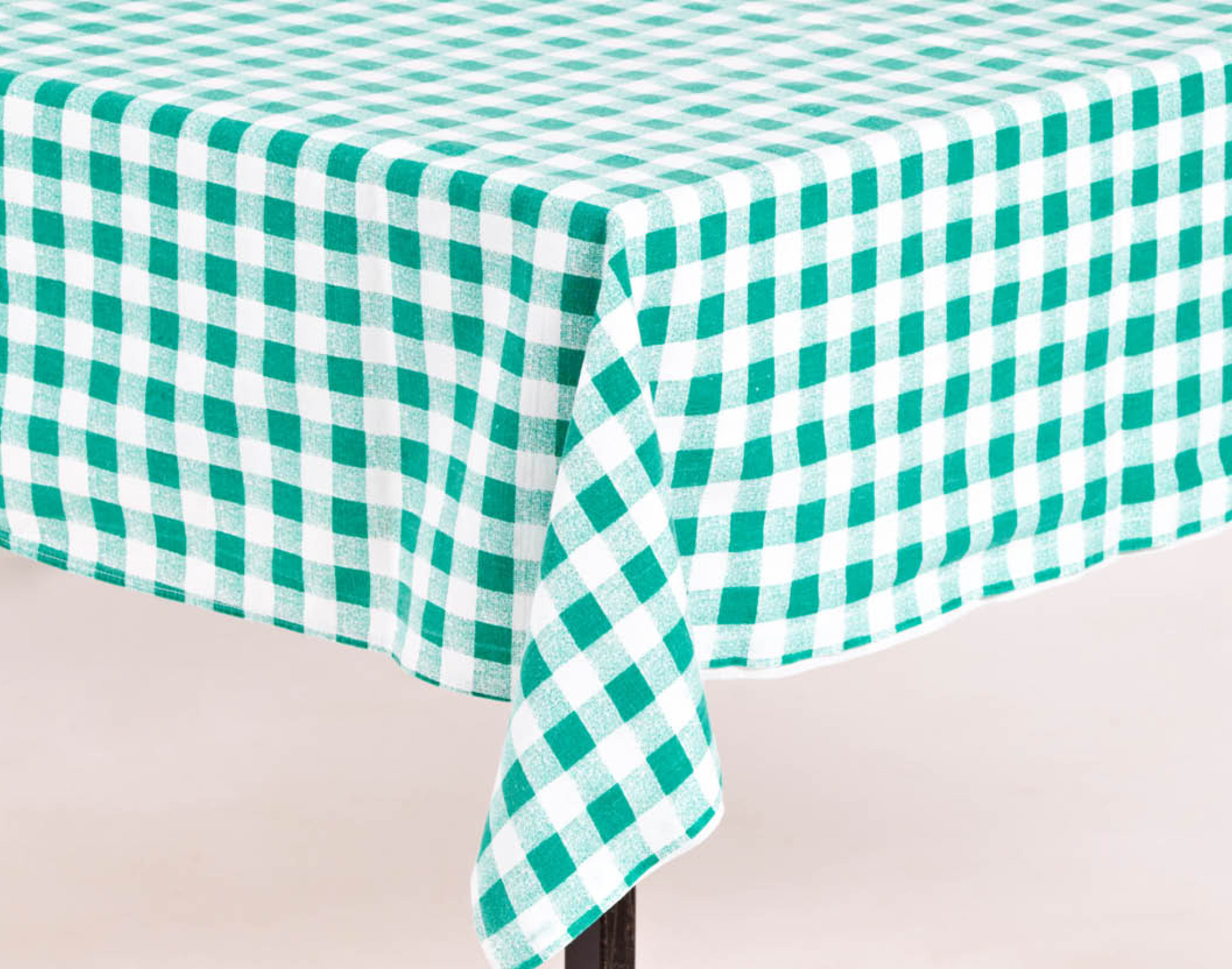 TISCHDECKE GRÜNE-WEISS KARIERTE 300*140cm